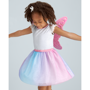 Colorful Butterfly Dress & Wings for Girls