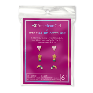American Girl® x Stephanie Gottlieb Golden Glow Earring Set for 18-inch Dolls